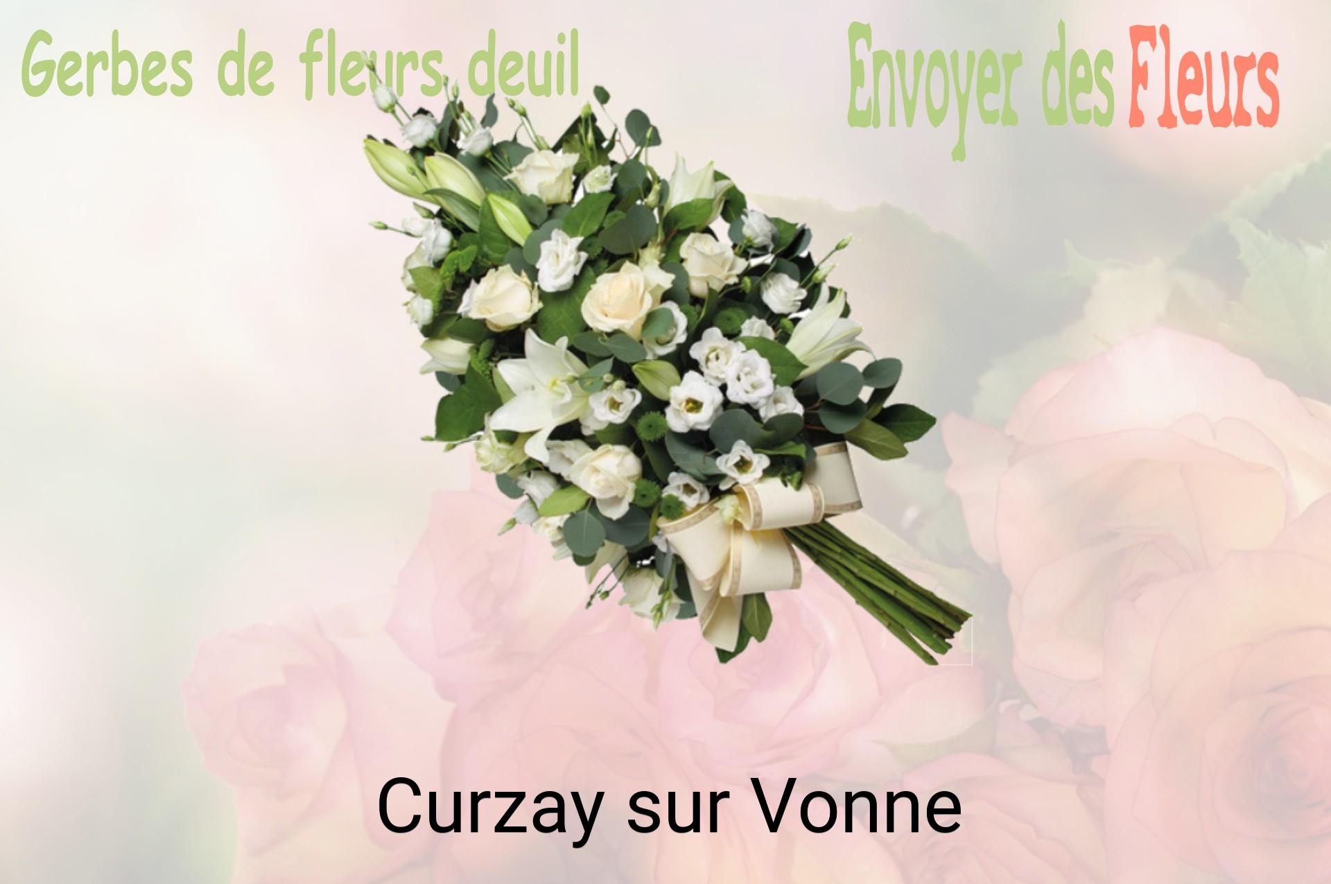 Gerbe de fleurs de deuil livrée à Curzay-sur-Vonne